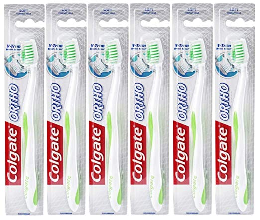 Colgate Ortho Toothbrush, Soft, Compact Head - Pack of 6