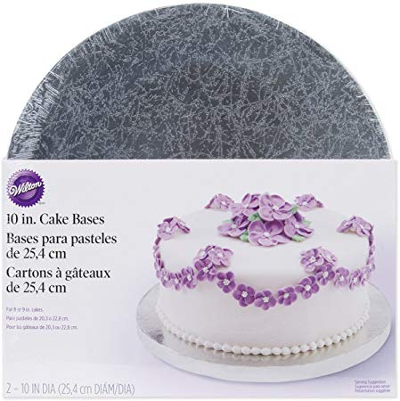 Wilton 10-Inch Round Silver Cake Base, 2-Pack (2104-1187)