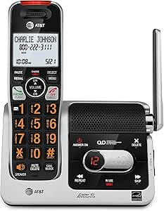 AT&T BL102 DECT 6.0 Cordless Phone for Home with Answering Machine, Call Blocking, Caller ID Announcer, Audio Assist, Intercom, and Unsurpassed Range, (Canadian Version)