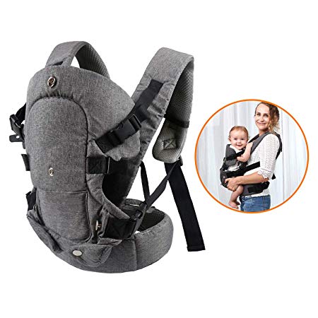 caiyuangg Baby Convertible Carrier, All Carry Position Newborn to Toddlers Ergonomic Carrier with Soft Breathable Air Mesh and All Adjustable Buckles