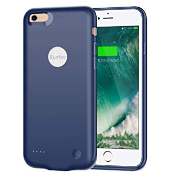 iPhone 8 Battery Case/iPhone 7 Battery Case, (2800mAh) Ultra Slim Portable Rechargeable Charger Case Extended Battery Charging Case for iPhone 8/iPhone 7 (4.7 inch)-Blue