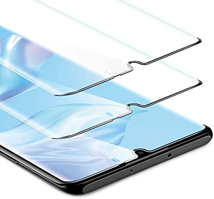 ESR [2-Pack] Screen Protector for Huawei P30 Pro, Tempered-Glass Screen Protector [3D   Maximum Protection] [Full Screen Coverage], for Huawei P30 Pro (2019)