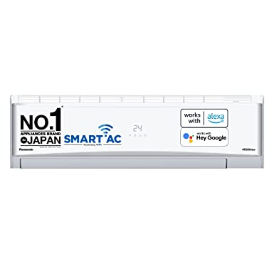 Panasonic 2 Ton 5 Star Wi-Fi Inverter Smart Split AC (Copper, 7 in 1 Convertible with additional AI Mode, Twin Cool, PM 0.1 Air Purification, CS/CU-ZU24ZKYF, 2023 Model, White)