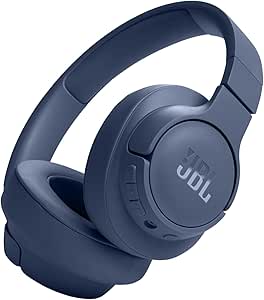 JBL Tune 720BT - Wireless Over-Ear Headphones with JBL Pure Bass Sound, Bluetooth 5.3, Up to 76H Battery Life and Speed Charge, Lightweight, Comfortable and Foldable Design (Blue)