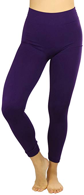 ToBeInStyle Women's High Waist Fleece Lined Ankle Length Leggings