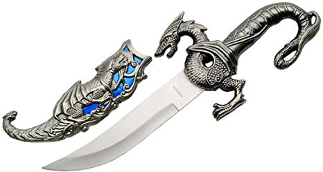 VIP Home Essentials 10" Fantasy Dragon Dagger Blade Knife Sword - Deep Blue