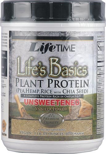 Lifetime Life's Basics Plant Protein Mix Unsweetened -- 16.24 oz