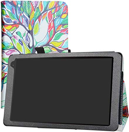 Alcatel 1T 10inch Case,LFDZ Slim Folio Folding Stand PU Leather Cover for 10" Alcatel 1T 8082 10inch Tablet (Not fit 7" Alcatel 1T 7 inch 8068),Love tree