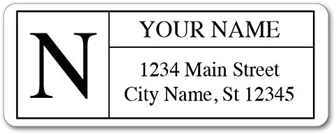 Personalized Return Address Labels - Monogram Design - 120 Custom Self-Adhesive Stickers