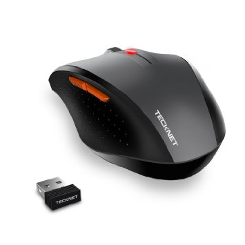 TeckNet Classic 24G Nano Wireless Mouse6 Buttons18 Month Battery Life2000 DPI 3 Adjustment Levels
