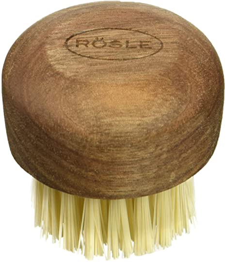 Rösle Vegetable and Mushroom Cleaning Brush with Walnut Wood Handle