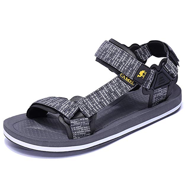 Camel Mens Athletic Sandals Comfortable Water Sandals Anti-skidding Outdoor Sport Sandals Lightweight Flat Sandals