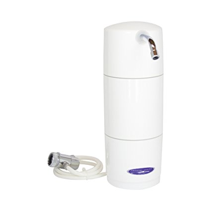 CRYSTAL QUEST Countertop Disposable Single Fluoride PLUS Water Filter System