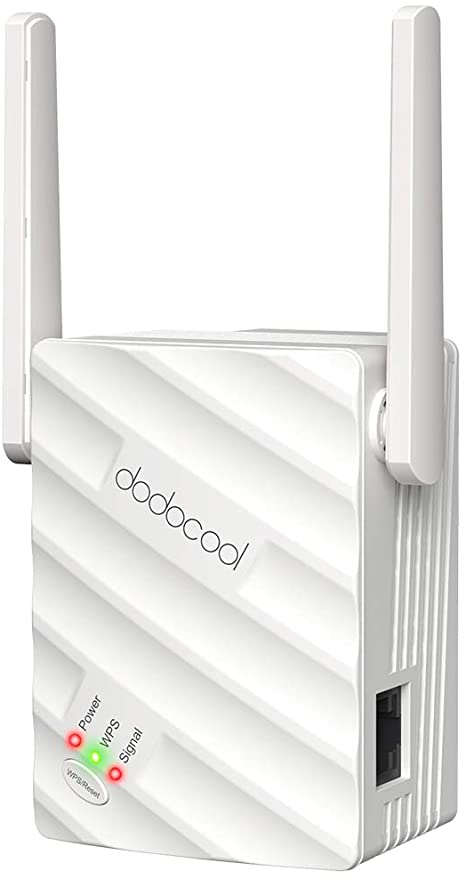 dodocool AC1200 WiFi Range Extender, Dual Band WiFi Repeater Signal Booster 2.4GHz & 5GHz WiFi, Repeater/Access Point Mode
