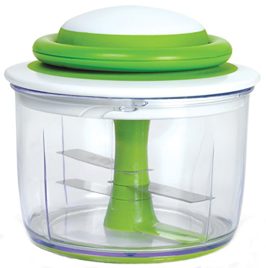 Chef'n VeggiChop Hand-Powered Food Chopper, Arugula Color