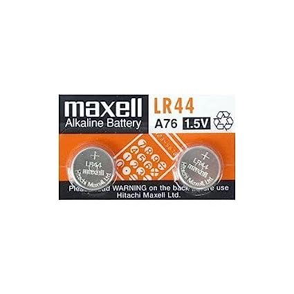 Maxell LR44 Battery , 1.5V Micro Alkaline Button Coin Cell(pack of 2 batteries)