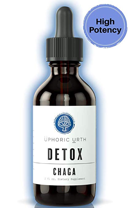 Uphoric Urth Chaga Mushroom Extract - Natural Support for Detox | Immune System Booster, Manages Inflammation, Antioxidants & Radiance, Fights Free Radicals, Hair, Skin, Nails Health (60 Servings)