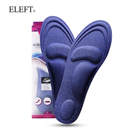 ELEFT 4D Barefoot Arch Support Insoles Men's (Blue)