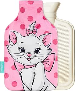 Disney Stitch Hot Water Bottle, Hot Water Bag with Soft Cover Hand Feet Warmer for Period Pain Neck Shoulder Muscle Joint Pain Relief, Stitch Gifts (Marie_1700 ML)