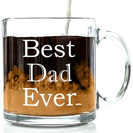 Got Me Tipsy Best Dad Ever Coffee Mug - Birthday Gift Idea for Dad, Father's Day Gift for Dad - 13-Ounce, Glass