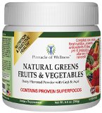 Pinnacle of Wellness Natural Greens Fruits and Vegetables Superfood Powder - Berry Flavor - 30 Servings 85oz 240g