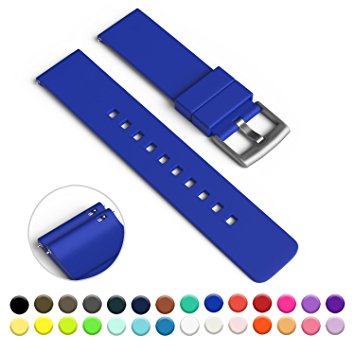GadgetWraps Silicone Watch Band with Quick Release Pins - Choose Between 3 Strap Sizes (14mm, 20mm, 22mm) and 29 Unique Colors - Soft Rubber Bands