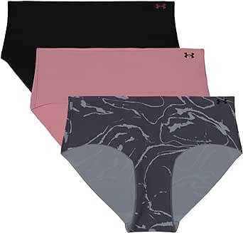 Under Armour Women's 3-Pack Pure Stretch No Show Hipster Underwear, All-Day Comfort & Ultra-Soft Fit