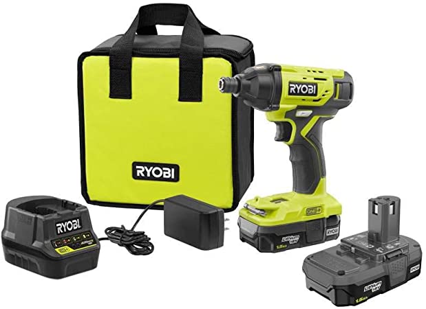 Ryobi P235AK 18-Volt ONE  Lithium-Ion Cordless 1/4 in. Impact Driver Kit with (2) 1.5 Ah Batteries, Charger, and Bag