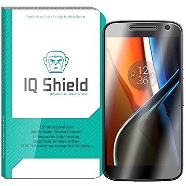 Moto G4 Play Screen Protector, IQ Shield Tempered Ballistic Glass Screen Protector for Motorola Moto G4 Play - 99.9% Transparent HD and Anti-Bubble Shield - with