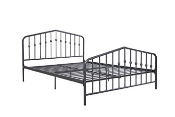 Novogratz Bushwick Queen Metal Platform Bed, Grey
