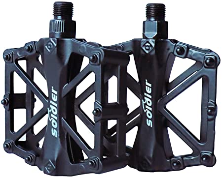 ProHomer Bicycle Pedals, Bicycle Cycling Bike Pedals 9/16 Inch With Sealed Anti-Slip Durable/Free installation Tool, For Universal BMX Mountain Bike Road Bike Trekking Bike (Black)