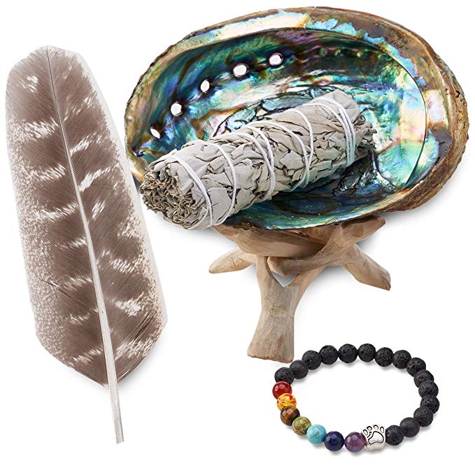 JL Local White Sage Smudging Kit Smudge Stick Gift Kit   Instructions & Blessing for Beginners