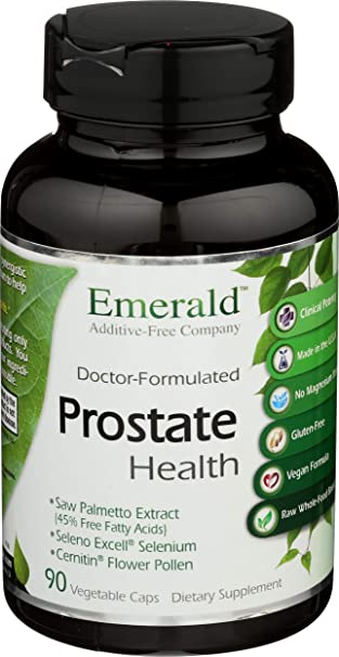 Prostate Health - with Saw Palmetto Extract, Beta Sitosterol & Lycopene - Supports Healthy Urination, May Help Block DHT, Bladder Discomfort Relief - Emerald Labs - 90 Vegetable Capsules