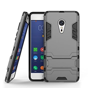 Lenovo Zuk Z2 Pro Case, Slim Hard Back Phone Cover For Lenovo Zuk Z2 Pro Shockproof Robot Armor Hybrid Rugged TPU Shell Coque with Stand Function (Gray)
