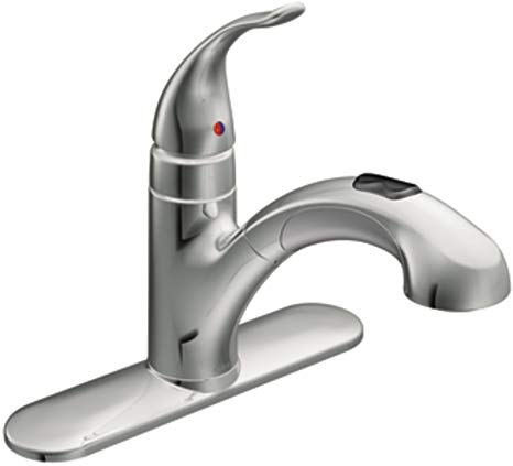 Moen 67315C Integra One-Handle Low Arc Pullout Kitchen Faucet (Chrome)