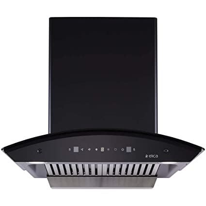 Elica 60 cm 1350 m3/hr Auto Clean Chimney with Lifetime Warranty (15 Years) (BFCG 600 HAC LTW MS NERO, 2 Baffle Filters, Touch   Motion Sensor Control, Black)