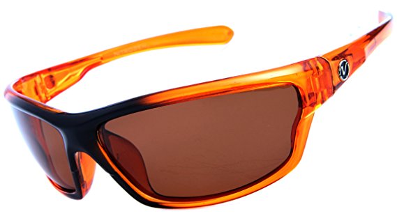 Nitrogen Men's Rectangular Sports Wrap 65mm Polarized Sunglasses