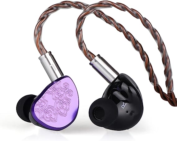 Linsoul TANGZU Wu Zetian HiFi 14.5mm Planar Driver in Ear Earphone with 3D Printed Resin Shell, CNC Aluminum Faceplate, Detachable 0.78mm 2Pin 5N OFC Cable for Audiophile Musician DJ Stage (4.4mm)