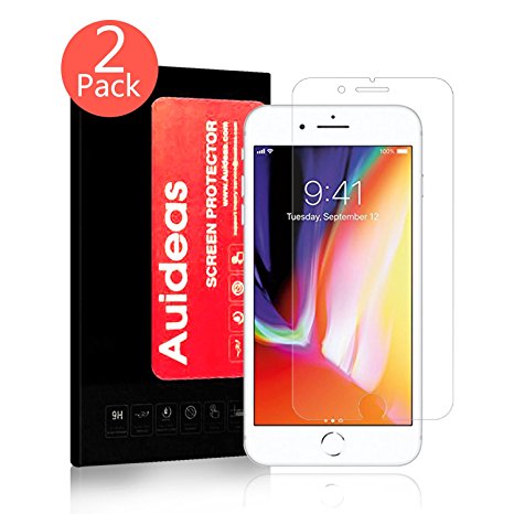 iPhone 8/iPhone 7 Screen Protector [2 Pack],Auideas 3D Touch Compatible Tempered Glass Ultra Thin 9H Hardness for Apple iPhone 8/iPhone 7 (4.7 inch).