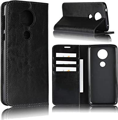 iCoverCase for Motorola Moto E5 Plus Case, Premium Leather Case,Shockproof Heavy Duty Protective with Folio Flip Wallet Leather Case for Motorola Moto E5 Plus(Black)