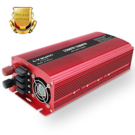 Yinleader 2018 New 1500W/3000W Power Inverter Dual AC Outlets and Dual USB Charging Ports DC TO AC 12V TO 230V 240V Car Converter