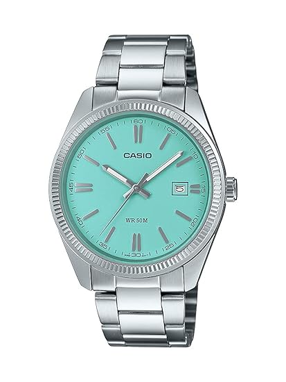 Casio Men's Silver-Tone Date Indicator 38.5mm Watch MTP-1302D-2A2V, Silver