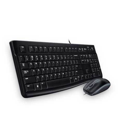 Logitech Desktop MK120 Durable, Comfortable, USB Mouse Keyboard Combo Wired