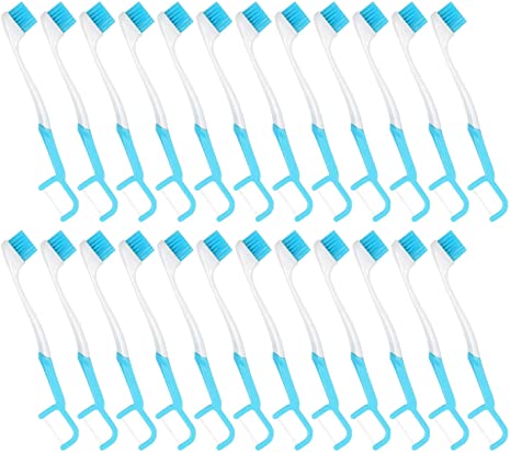 Brushee - The Evolution Of Oral Care | 3-in-1 Tool (Pre-Pasted Mini-Brush   Floss   Pick) | Individually Wrapped | Disposable | Prepasted Travel Toothbrushes | Small Adult Toothbrush - (120-Pack)