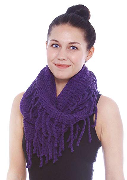 Womens Soft Winter Warm Thick Knitted Infinity Circle Loop Scarf