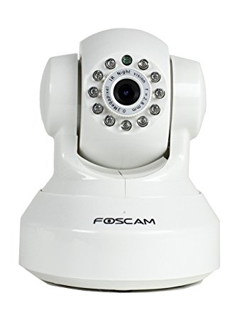 Foscam FI8918W Wireless Pan and Tilt IP Camera with 8 Meter Night Vision and 3.6mm Lens, 67 Degree Viewing Angle - White (Certified Refurbished)