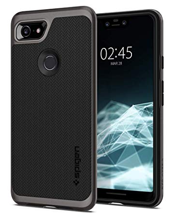 Spigen [Neo Hybrid] Case for Google Pixel 3 XL, Dual Hybrid Protection Hard PC Frame Flexible TPU Back Slim Profile Air Cushion Technology Phone Cover for Google Pixel 3 XL Case - Gunmetal