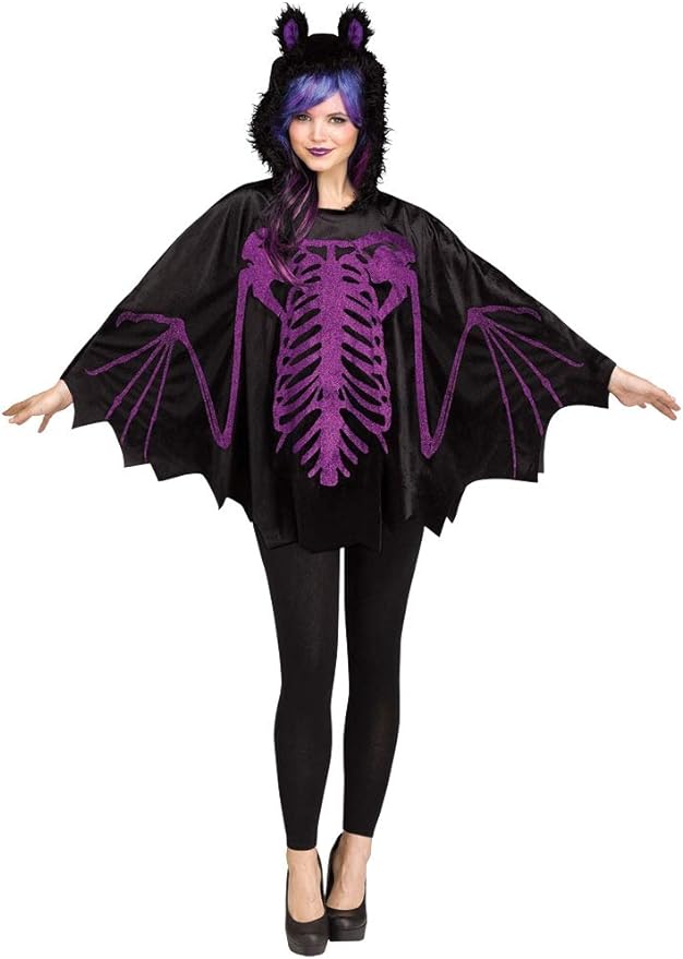 Fun World Adult Hooded Bat Poncho