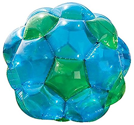 Blue and Green GBOP Great Big Outdoor Play Inflatable Climb Inside Bubble Soccer Zorb Ball Heavy Duty PVC Vinyl 52'' Diam 150 LB Max Weight