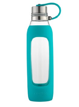 Contigo Purity Glass Water Bottle, 22 oz., Scuba